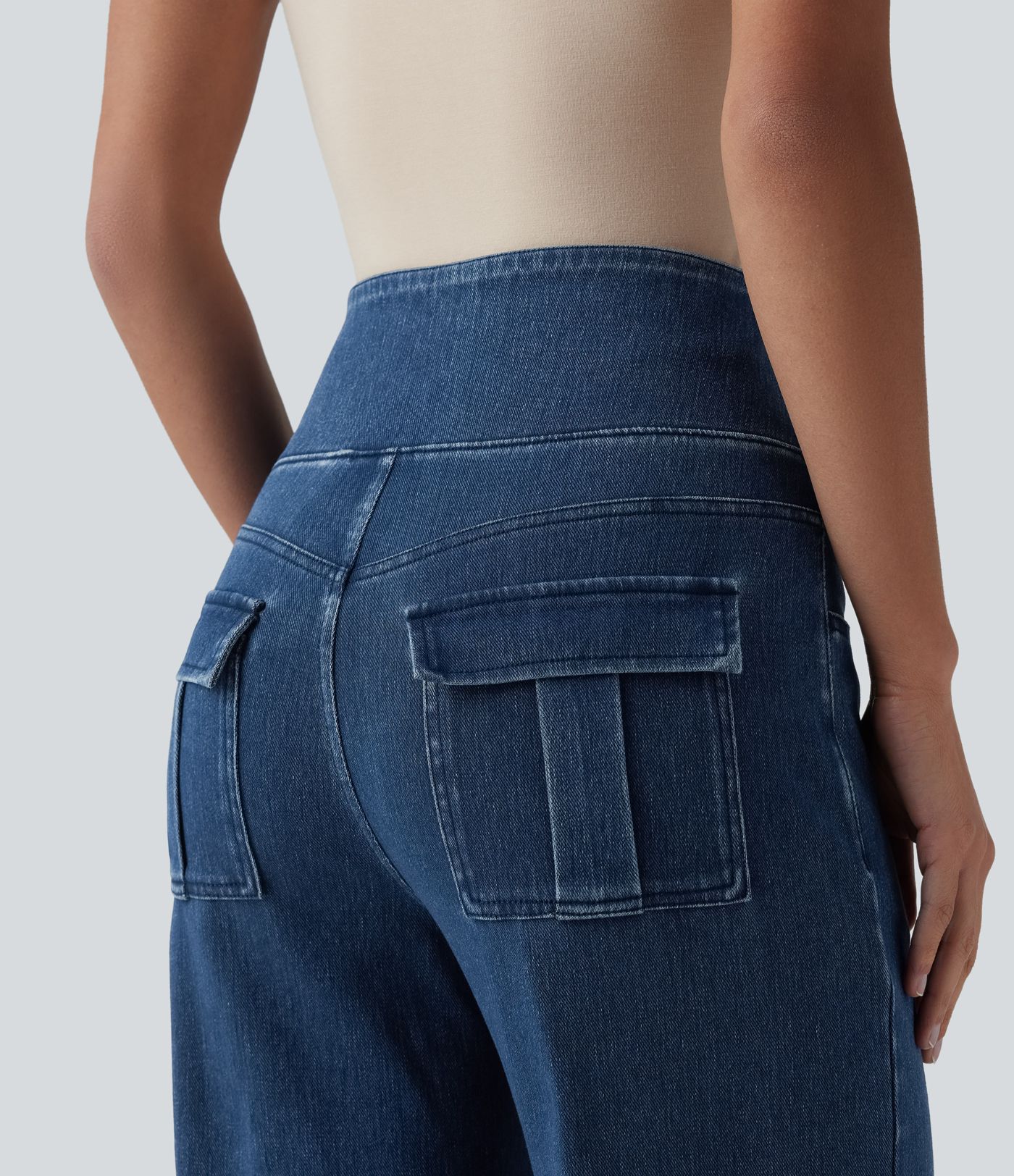 Halara Flex™ High Waisted Tummy Control Straight Leg Casual Jeans with Pockets