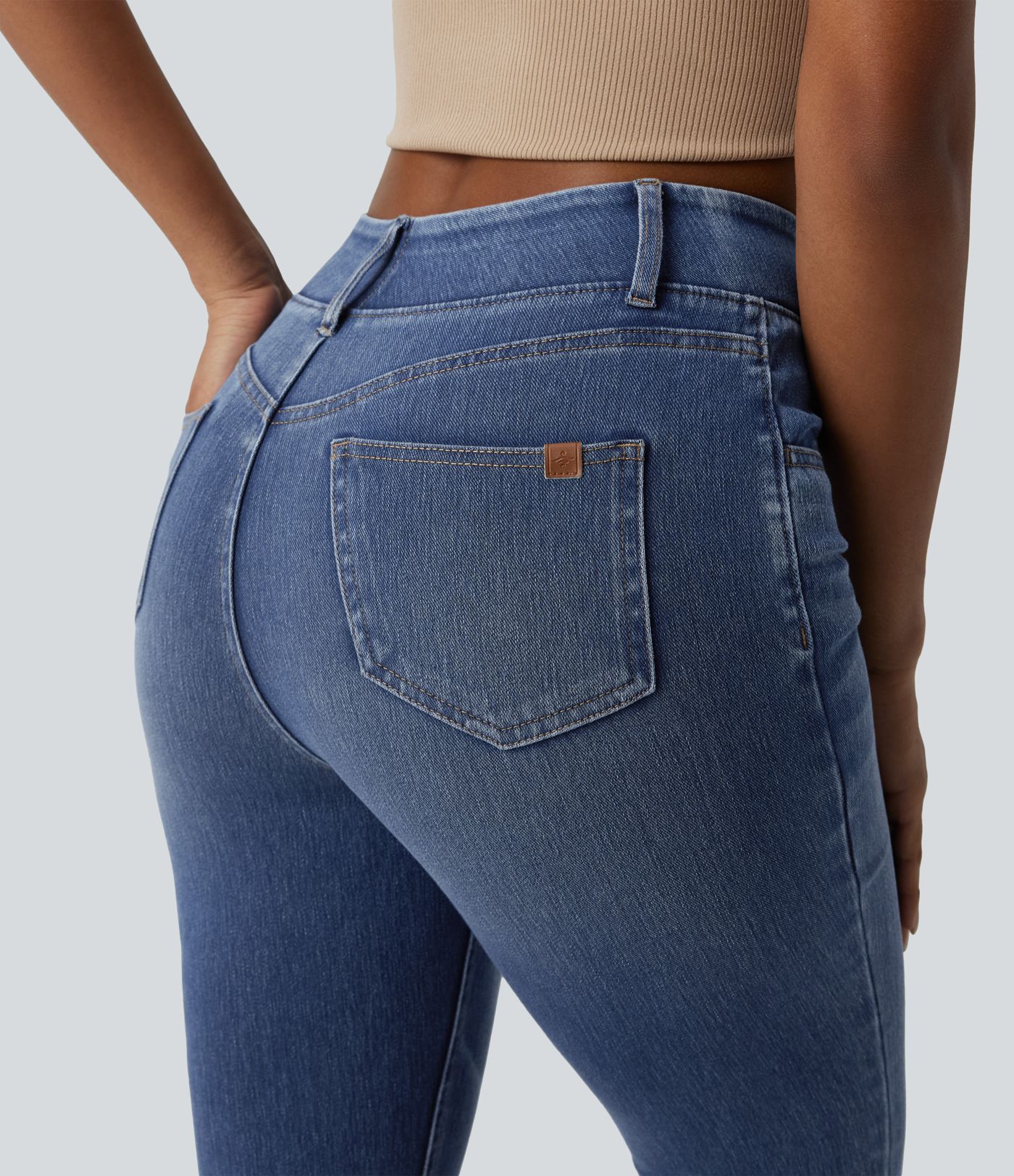 Halara Flex™ - Lässige Denim-Leggings mit hohem Bund und mehreren Taschen