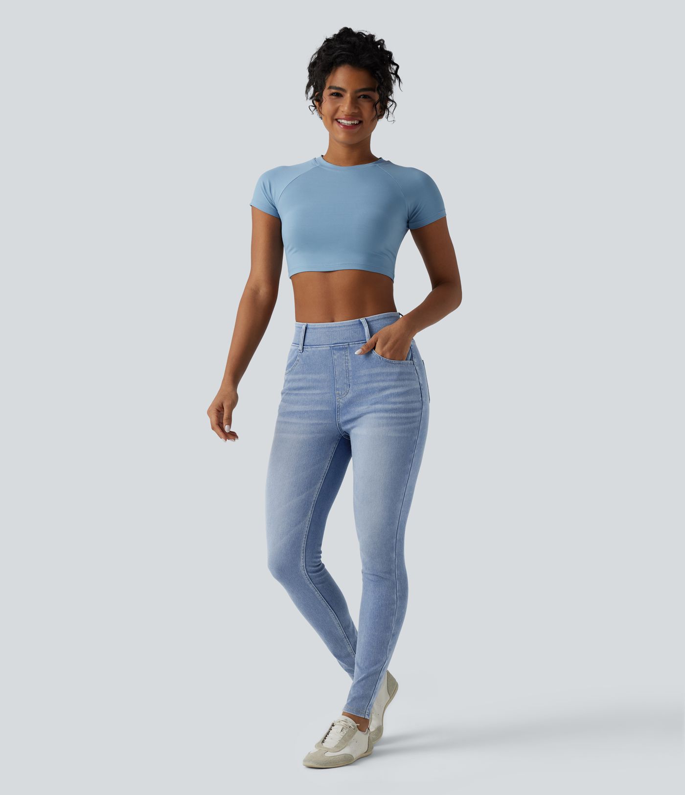 Halara Flex™ High Waisted Casual Denim Leggings with Pockets