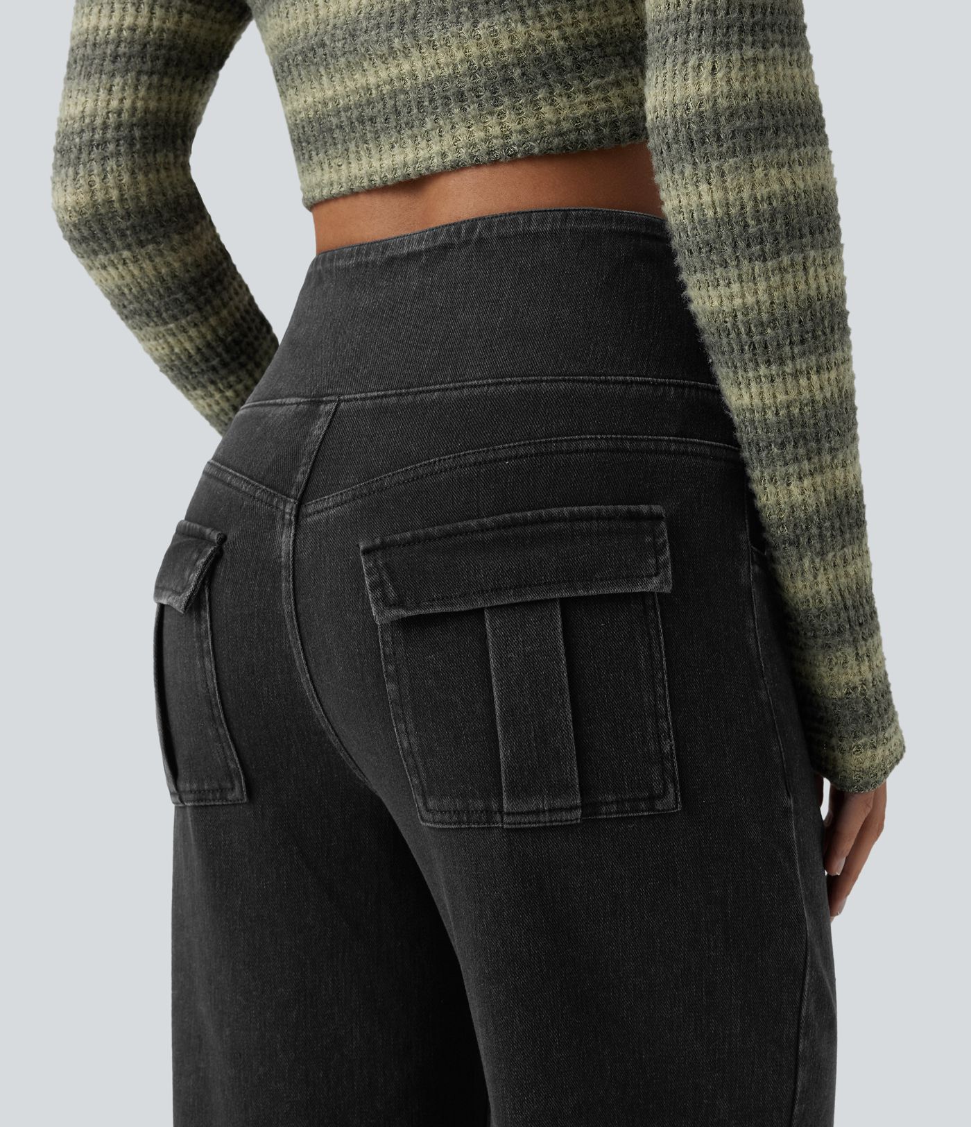 Halara Flex™ High Waisted Tummy Control Straight Leg Casual Jeans with Pockets