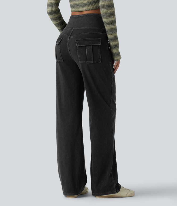 Halara Flex™ High Waisted Tummy Control Straight Leg Casual Jeans with Pockets