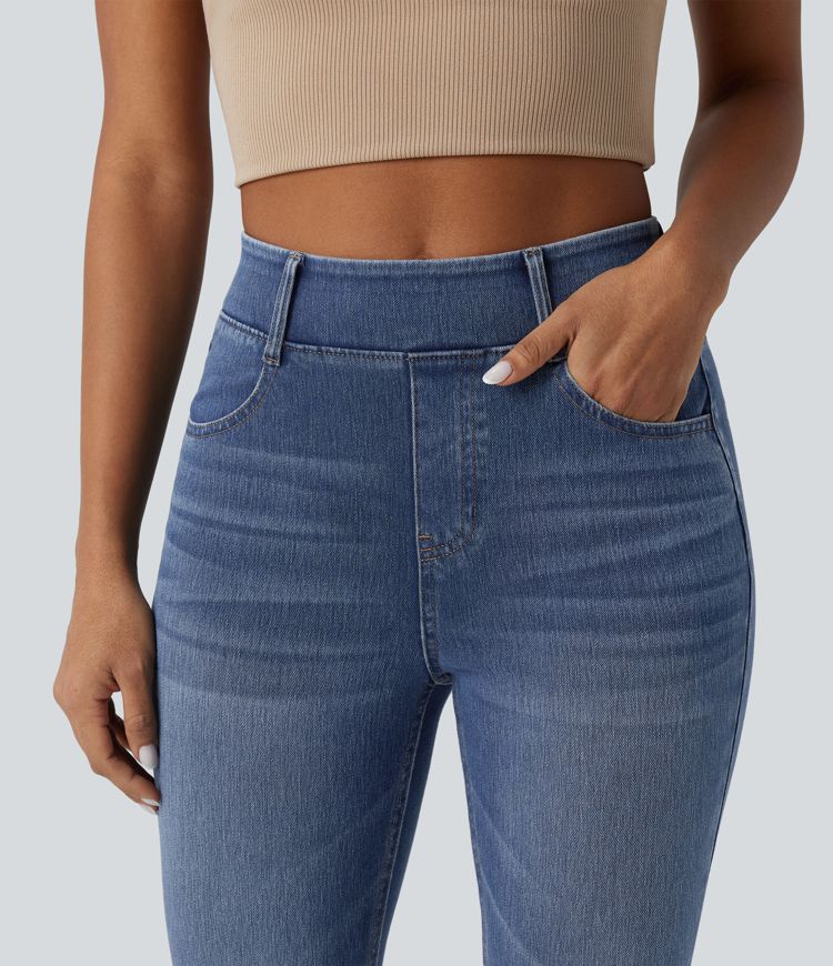 Halara Flex™ - Lässige Denim-Leggings mit hohem Bund und mehreren Taschen