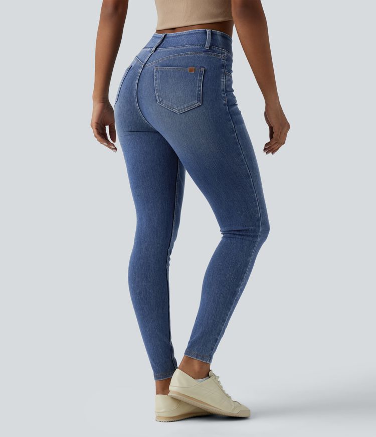 Halara Flex™ - Lässige Denim-Leggings mit hohem Bund und mehreren Taschen