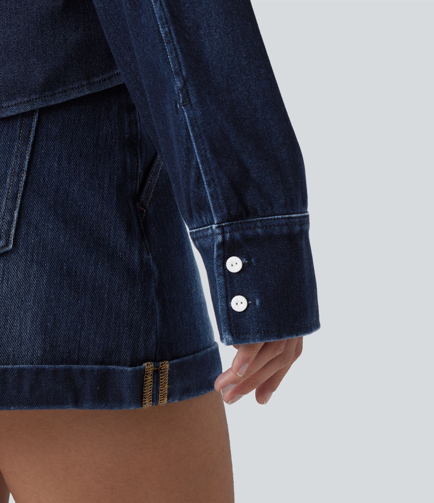 Chemise en jean Halara Flex™ décontractée à manches longues