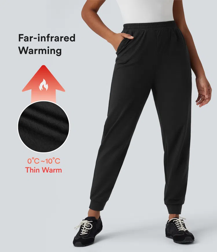 Coal Fade Jogging décontracté  thermique taille haute séchage rapide avec poches-UPF40+ / 1