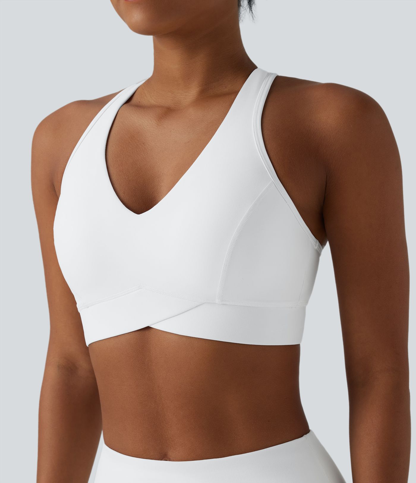 Halara UltraSculpt™ Medium Support V Neck Racerback Training Sports Bra