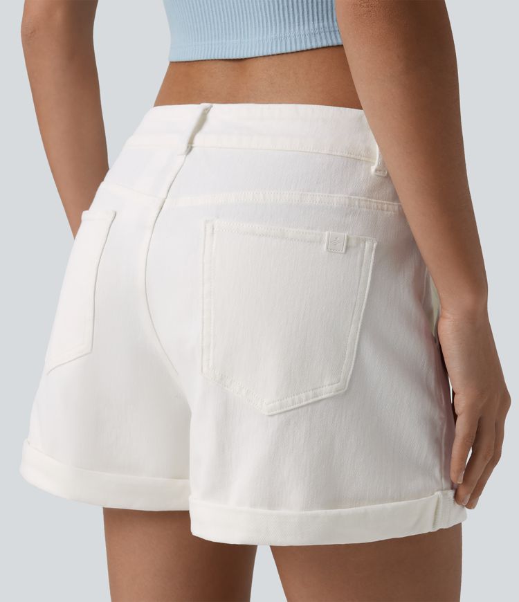 Halara Flex™ Low Rise Denim Casual Shorts 3'' with Pockets