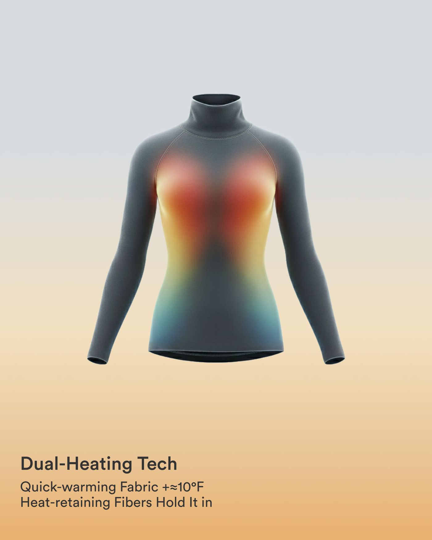 Turtleneck Long Sleeve Thumb Hole Casual Warming Top