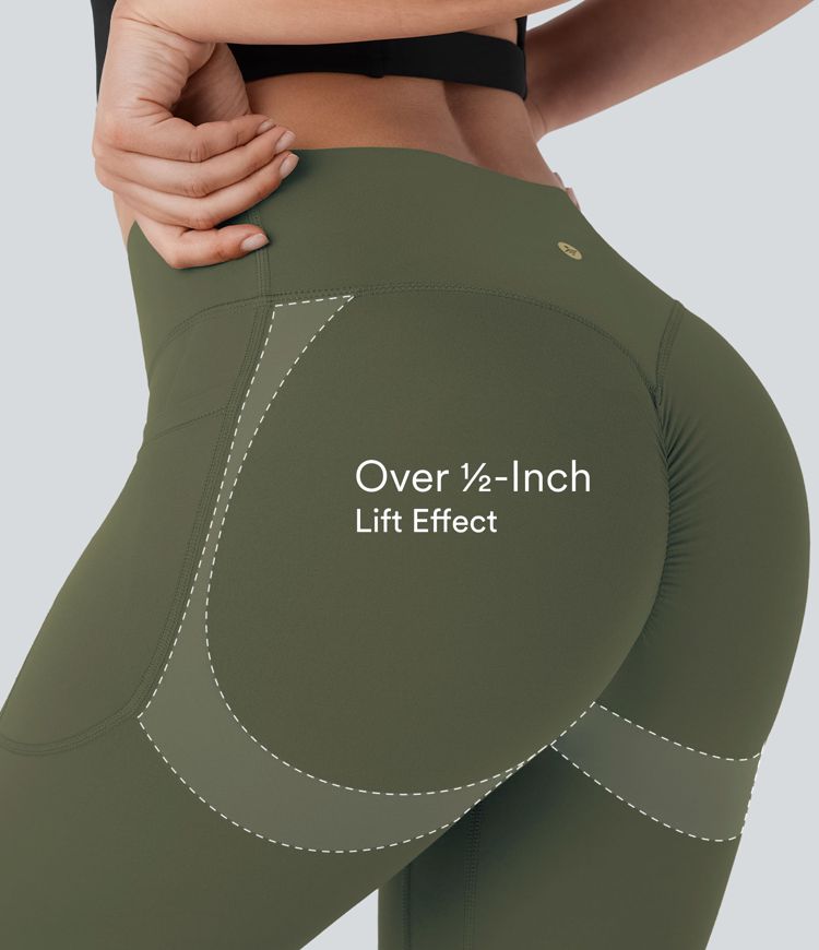 Halara UltraSculpt™ High Waisted Scrunch Butt Lifting Tummy Control Pocket Shaping Yoga Bootcut Leggings