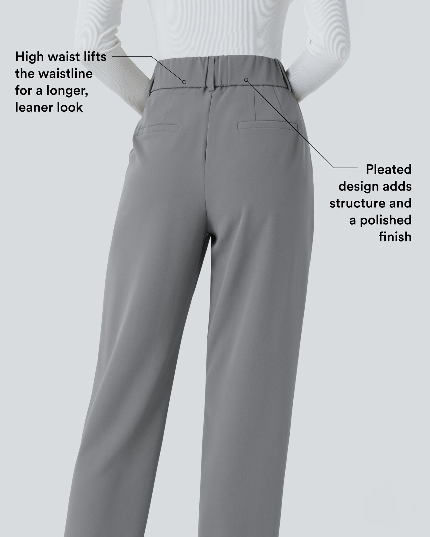 Halara Flex™ High Waisted Pocket Solid Work Tapered Trousers