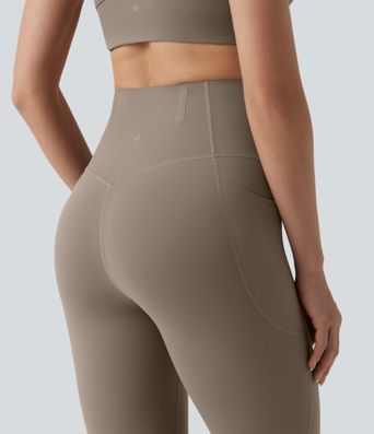 Halara UltraSculpt™ leggings de yoga 7/8 de talle alto, moldeadores, con control del abdomen, banda anti-enrollamiento que evita que se suban y con bolsillos