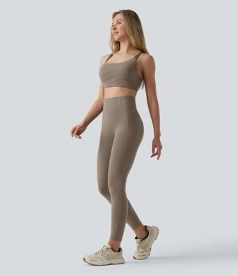Halara UltraSculpt™ leggings de yoga 7/8 de talle alto, moldeadores, con control del abdomen, banda anti-enrollamiento que evita que se suban y con bolsillos