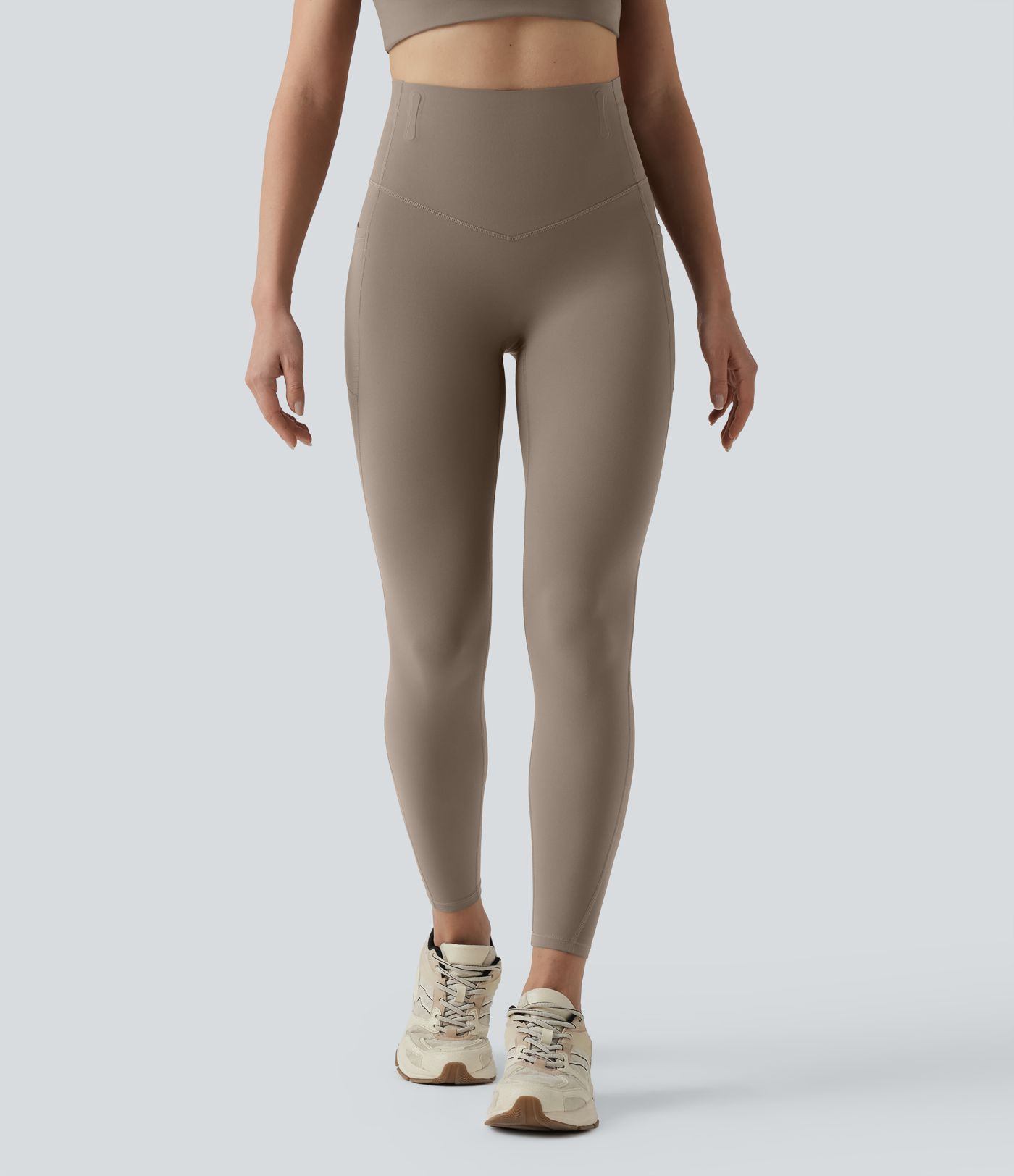 Halara UltraSculpt™ leggings de yoga 7/8 de talle alto, moldeadores, con control del abdomen, banda anti-enrollamiento que evita que se suban y con bolsillos