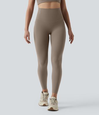 Halara UltraSculpt™ leggings de yoga 7/8 de talle alto, moldeadores, con control del abdomen, banda anti-enrollamiento que evita que se suban y con bolsillos