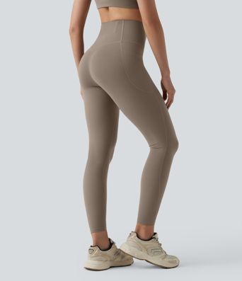 Halara UltraSculpt™ leggings de yoga 7/8 de talle alto, moldeadores, con control del abdomen, banda anti-enrollamiento que evita que se suban y con bolsillos