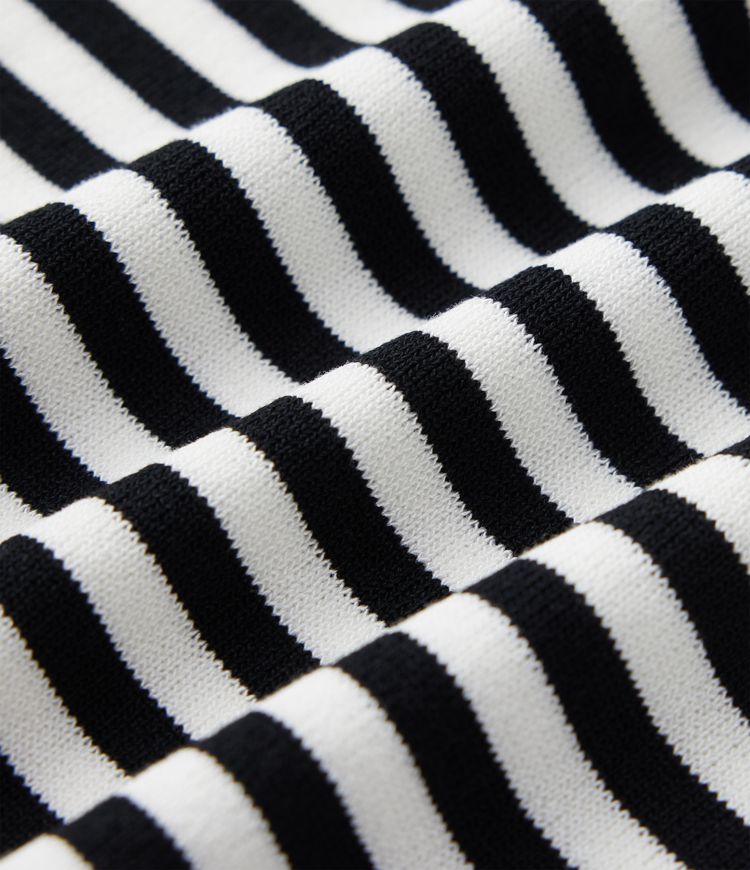 Round Neck Short Sleeve Stripe Casual Jumper