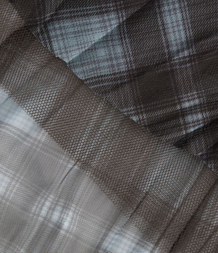 High Waisted Plaid Maxi Casual Skirt