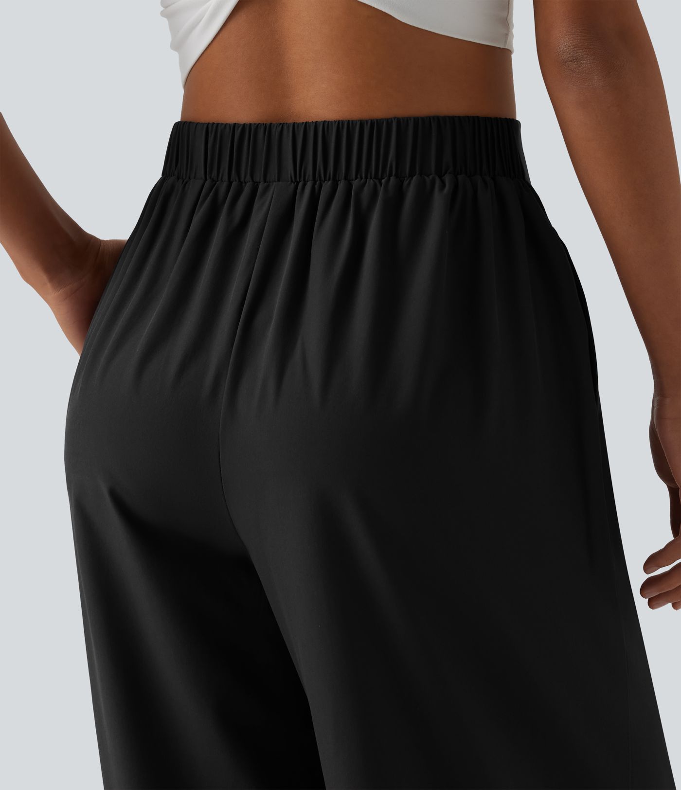 Breezeful™ High Waisted Pleated Quick Dry Resort Flowy Baggy Pants with Pockets Breezeful™ High Waisted Pleated Quick Dry Resort Flowy Baggy Pants with Pockets