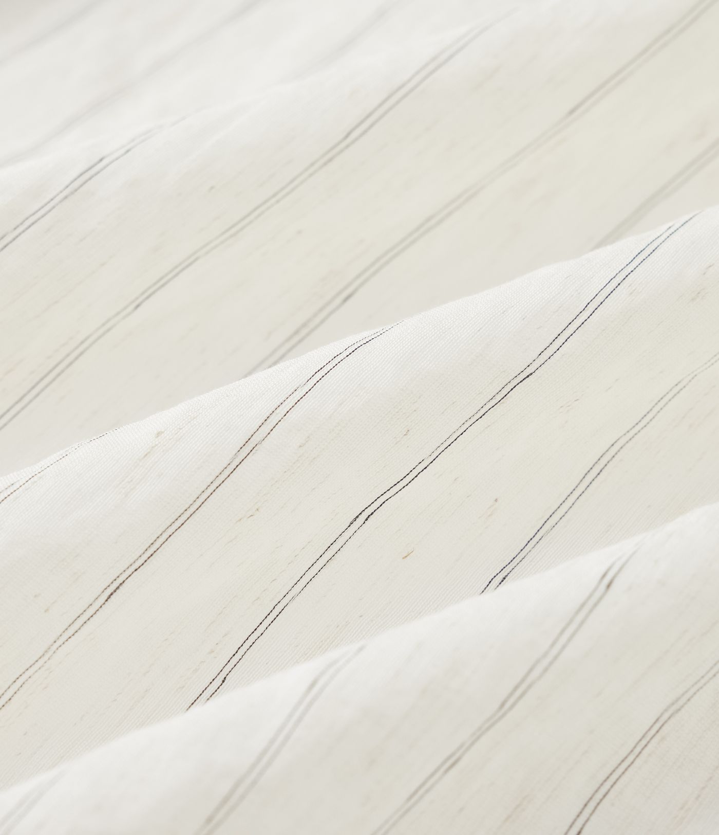 Long Sleeve Stripe Work Linen-Blend Shirt