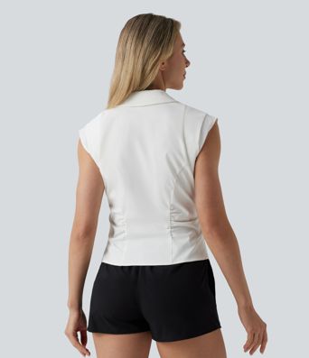 Sleeveless Wrapped Work Shirt