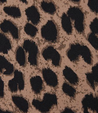 High Waisted Leopard Waffle Casual Baggy Pants with Pockets