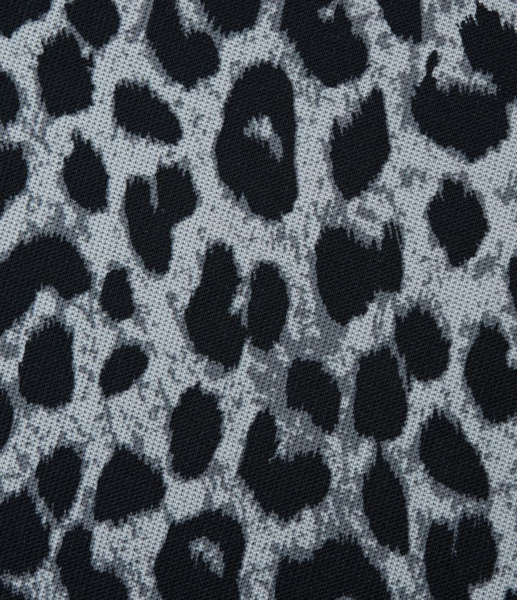 High Waisted Leopard Waffle Casual Baggy Pants with Pockets