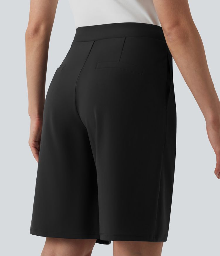 Short tailleur DayStretch mi-taille asymétrique 25 cm avec poches