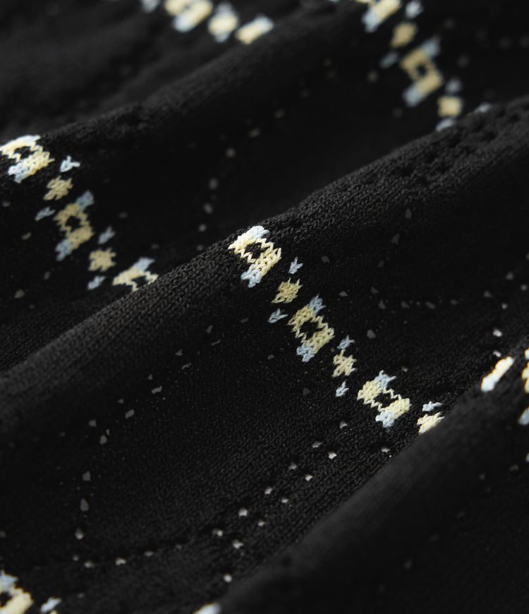 Gilet en maille col V à manches longues color block