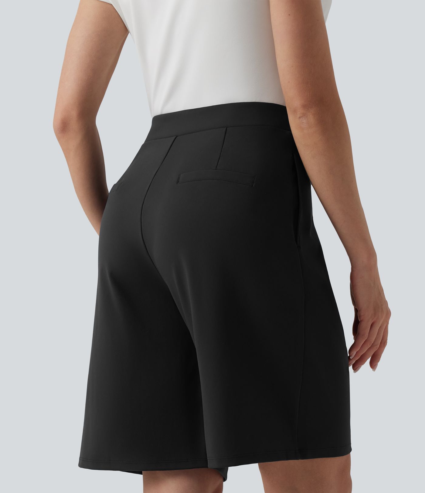 Short tailleur DayStretch mi-taille asymétrique 25 cm avec poches