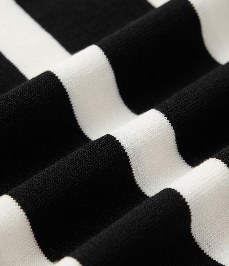 Gilet tailleur col V à rayures color block