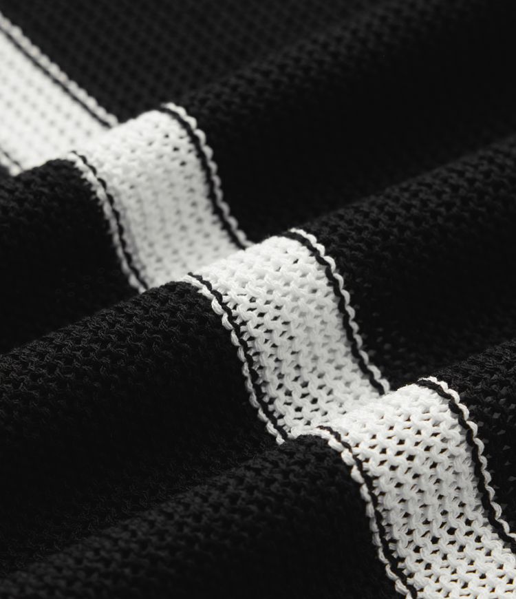 Rounded Neck Sleeveless Stripe Casual Jumper