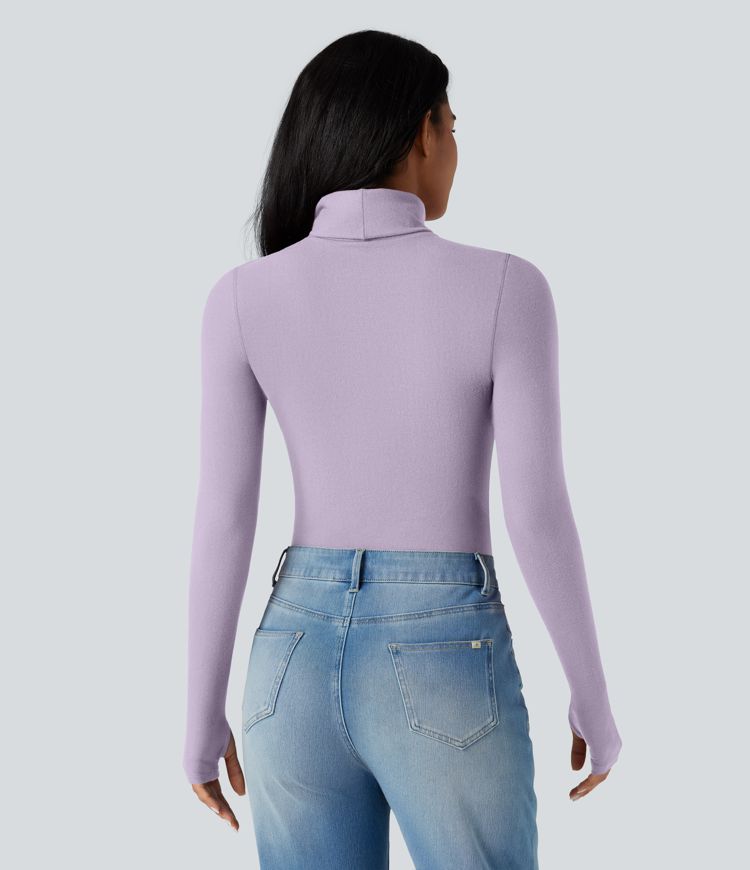 Halara HeatCore Turtleneck Long Sleeve Thumb Hole Casual Warming Top