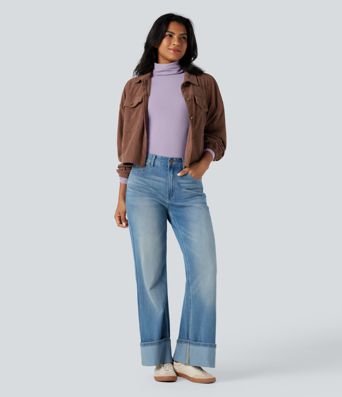 Halara HeatCore Turtleneck Long Sleeve Thumb Hole Casual Warming Top