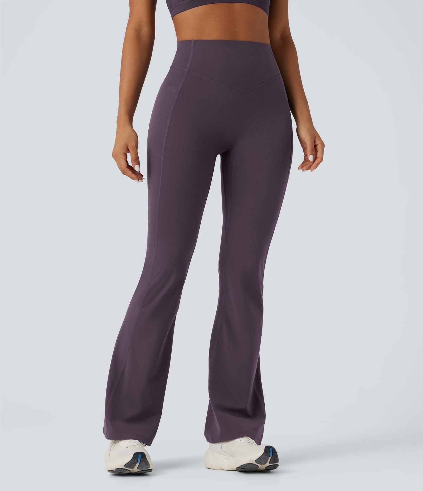 Halara UltraSculpt™ High Waisted Tummy Control Butt Lifting Scrunch Shaping Yoga Bootcut Leggings with Pockets