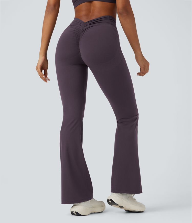 Halara UltraSculpt™ High Waisted Tummy Control Butt Lifting Scrunch Shaping Yoga Bootcut Leggings with Pockets