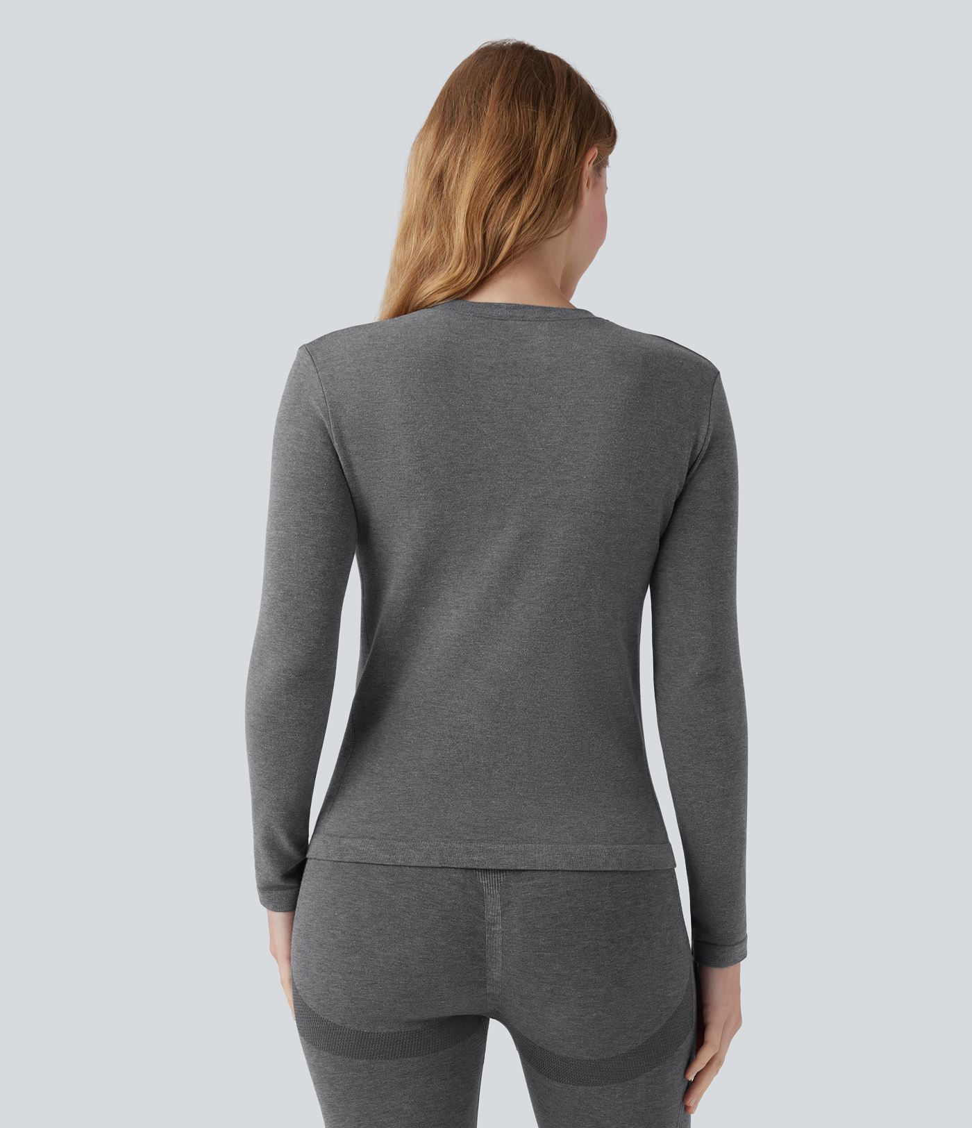 OneForm Seamless Flow Round Neck Long Sleeve Casual Warming Sports Top