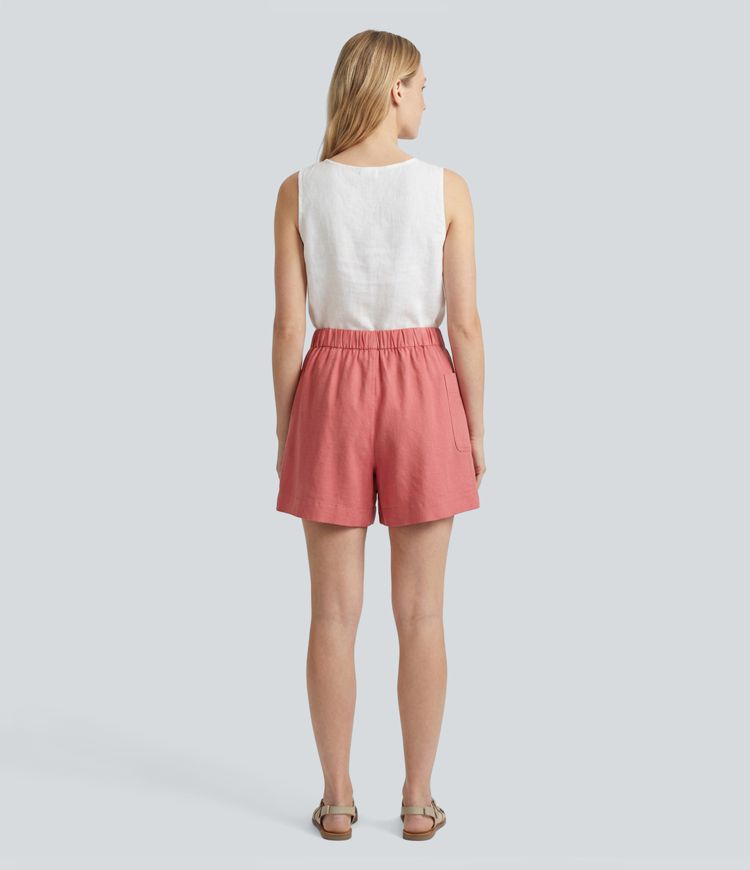 Mid Rise Wrap Casual Skort with Pocket