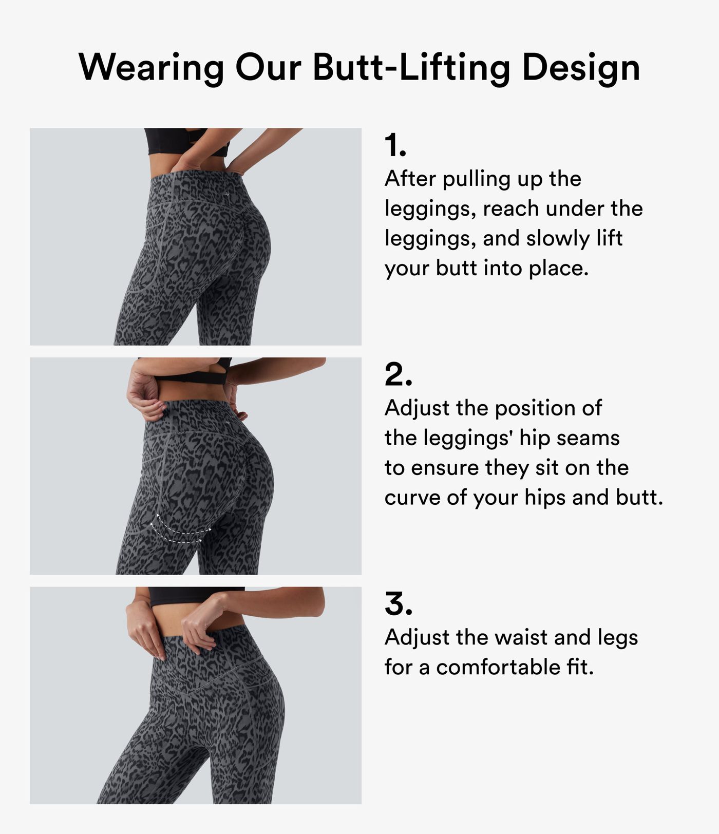 Halara UltraSculpt™ - Workout-Shorts mit hohem Bund, Seitentaschen, Bauchkontrolle, Booty-Scrunch und Leopardenmuster - 12,7 cm