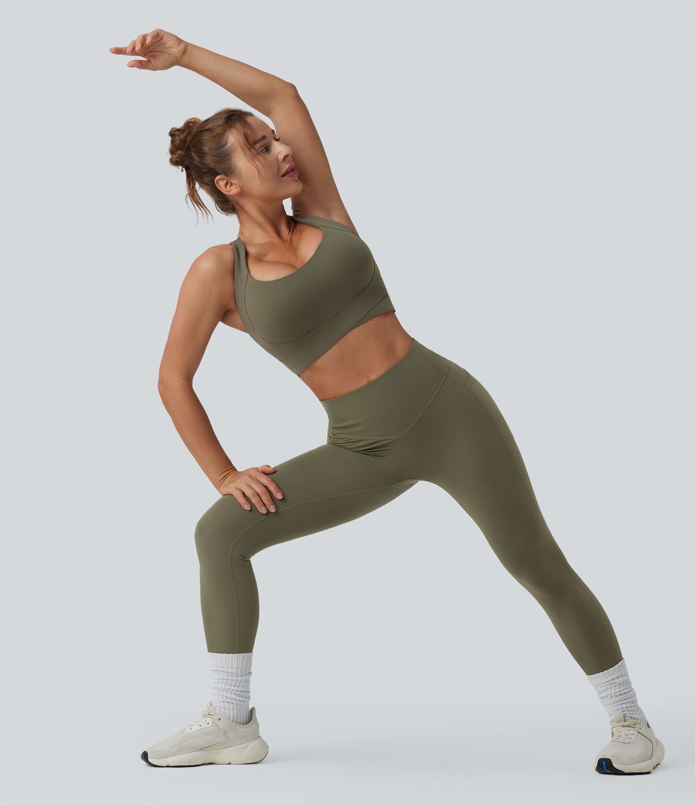 Halara UltraSculpt™ Medium Support Push-Up Crisscross Adjustable Straps Training Sports Bra D-F Cups