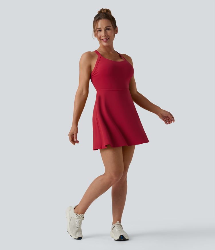 Softlyzero™ Airy - Rückenfreies Sportkleid mit Seitentaschen und Cool-Touch - Easy Peezy Edition, D-F Cups