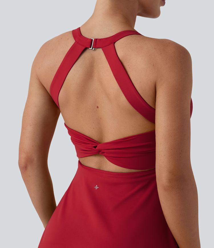 Softlyzero™ Airy - Rückenfreies Sportkleid mit Seitentaschen und Cool-Touch - Easy Peezy Edition, D-F Cups