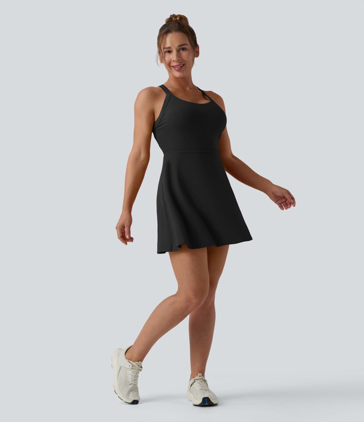 Softlyzero™ Airy - Rückenfreies Sportkleid mit Seitentaschen und Cool-Touch - Easy Peezy Edition, E-G Cups
