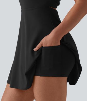 Softlyzero™ Airy - Rückenfreies Sportkleid mit Seitentaschen und Cool-Touch - Easy Peezy Edition, E-G Cups