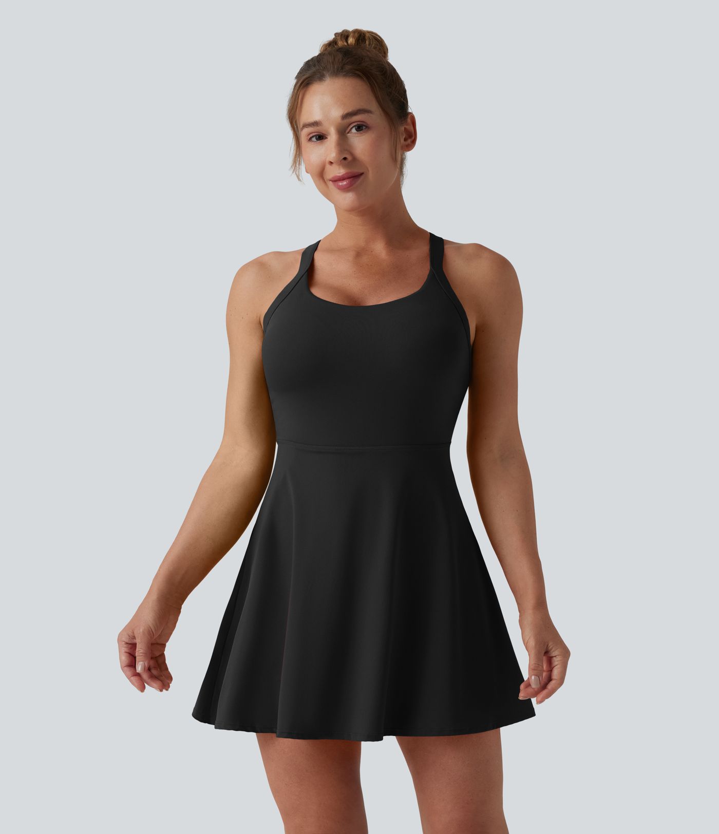 Softlyzero™ Airy - Rückenfreies Sportkleid mit Seitentaschen und Cool-Touch - Easy Peezy Edition, E-G Cups