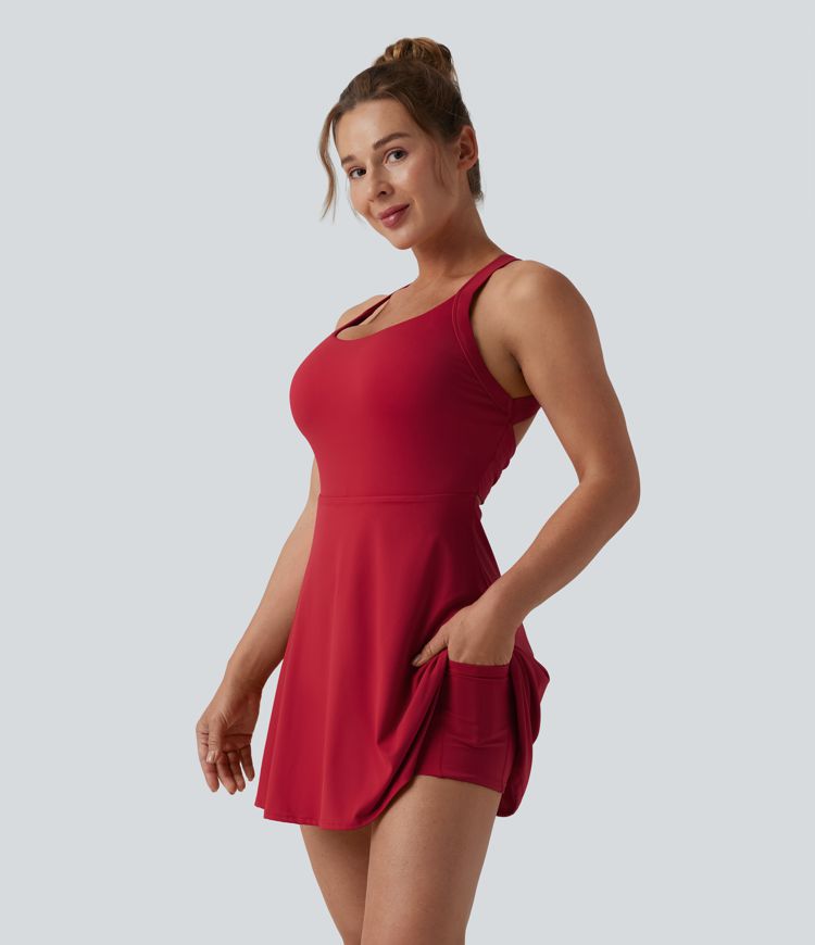 SoftlyZero™ Airy Backless Twisted InstantCool Dance Active Dress-Easy Peezy Edition DD-F Cups SoftlyZero™ Airy Backless Twisted InstantCool Dance Active Dress-Easy Peezy Edition DD-F Cups