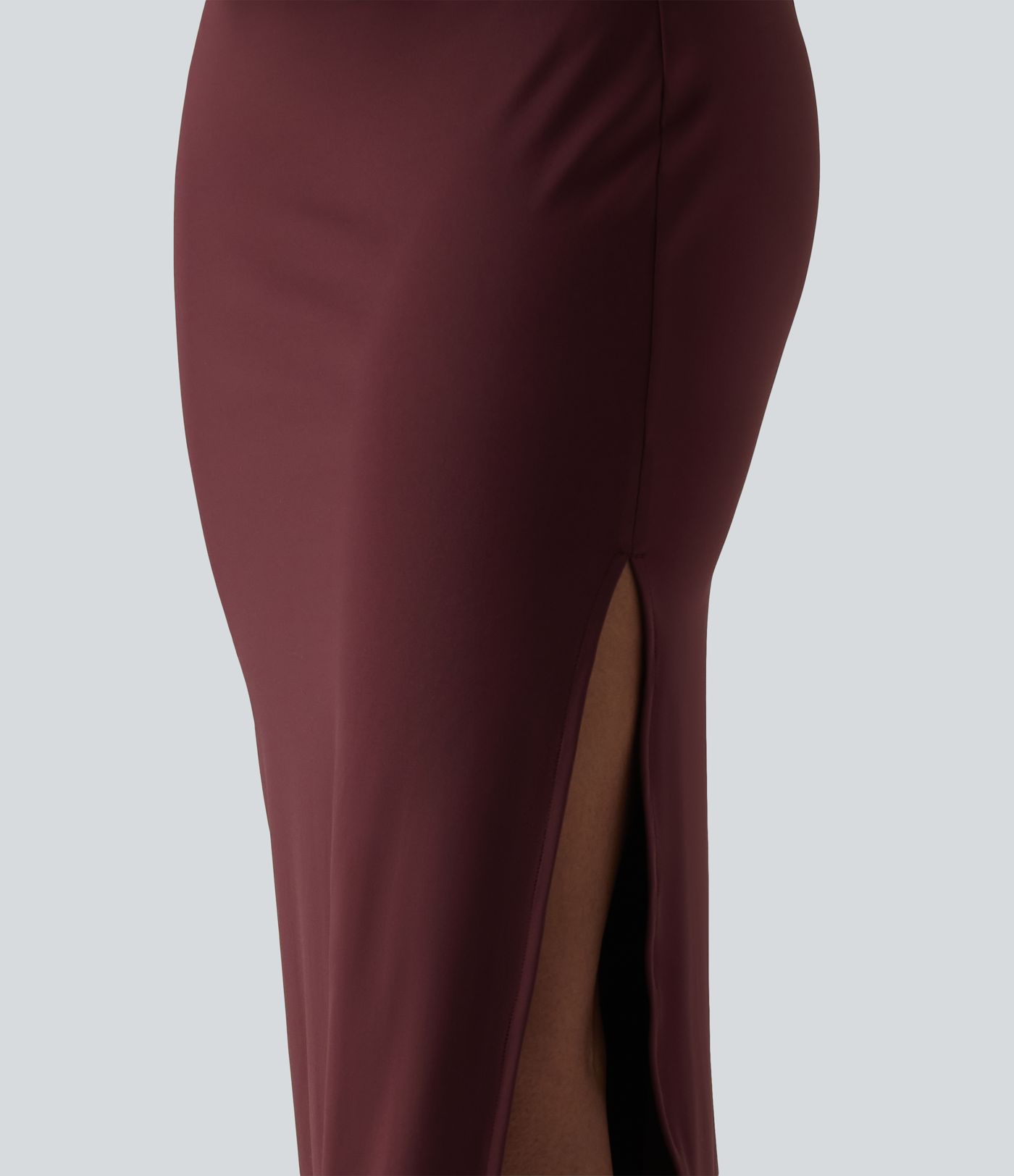 SoftlyZero™ миди рокля с квадратно деколте — въздушна, прилепнала (bodycon) с охлаждащо усещане, UPF50+