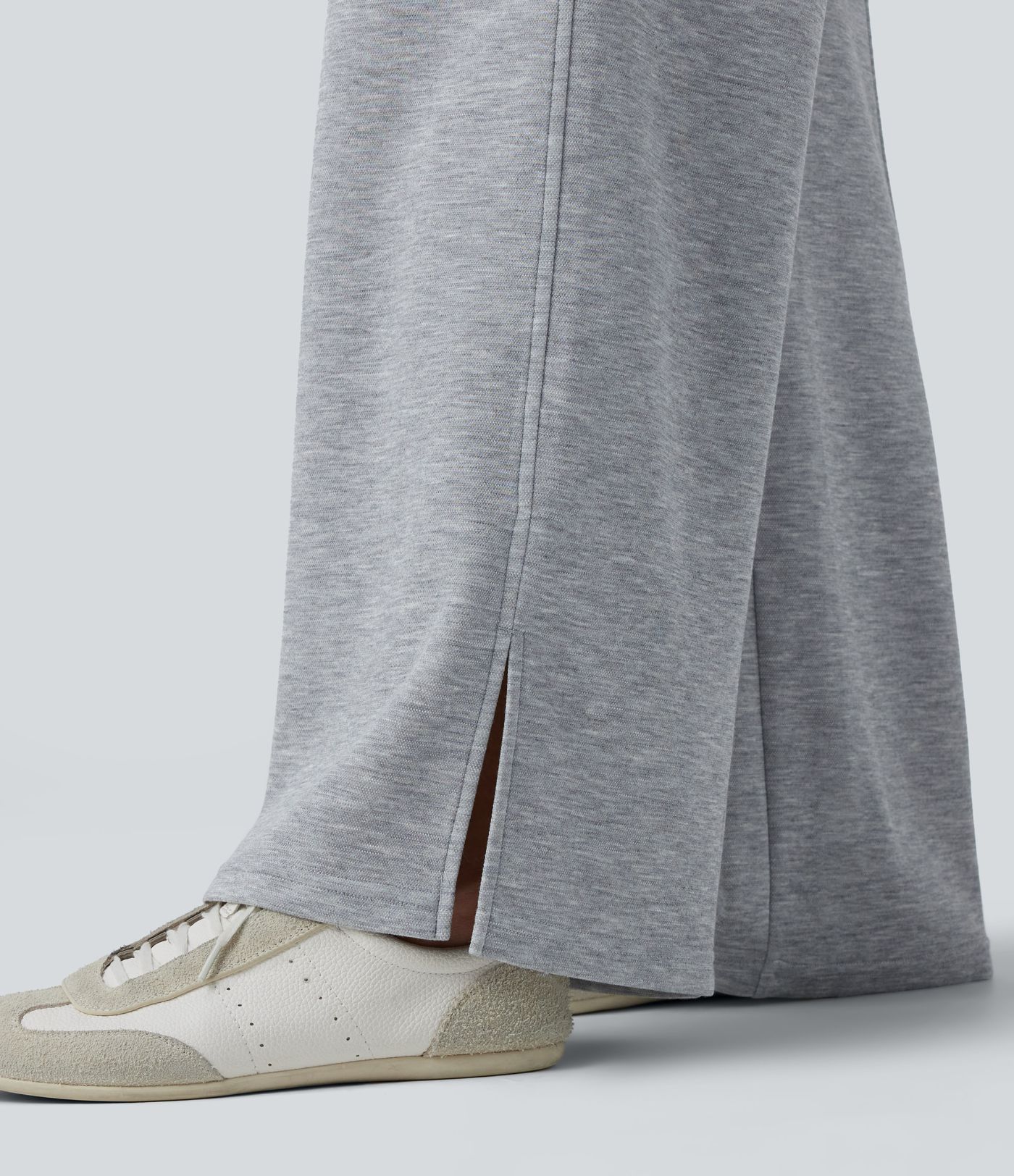 High Waisted Straight Leg Casual Sweatpants with Pockets
