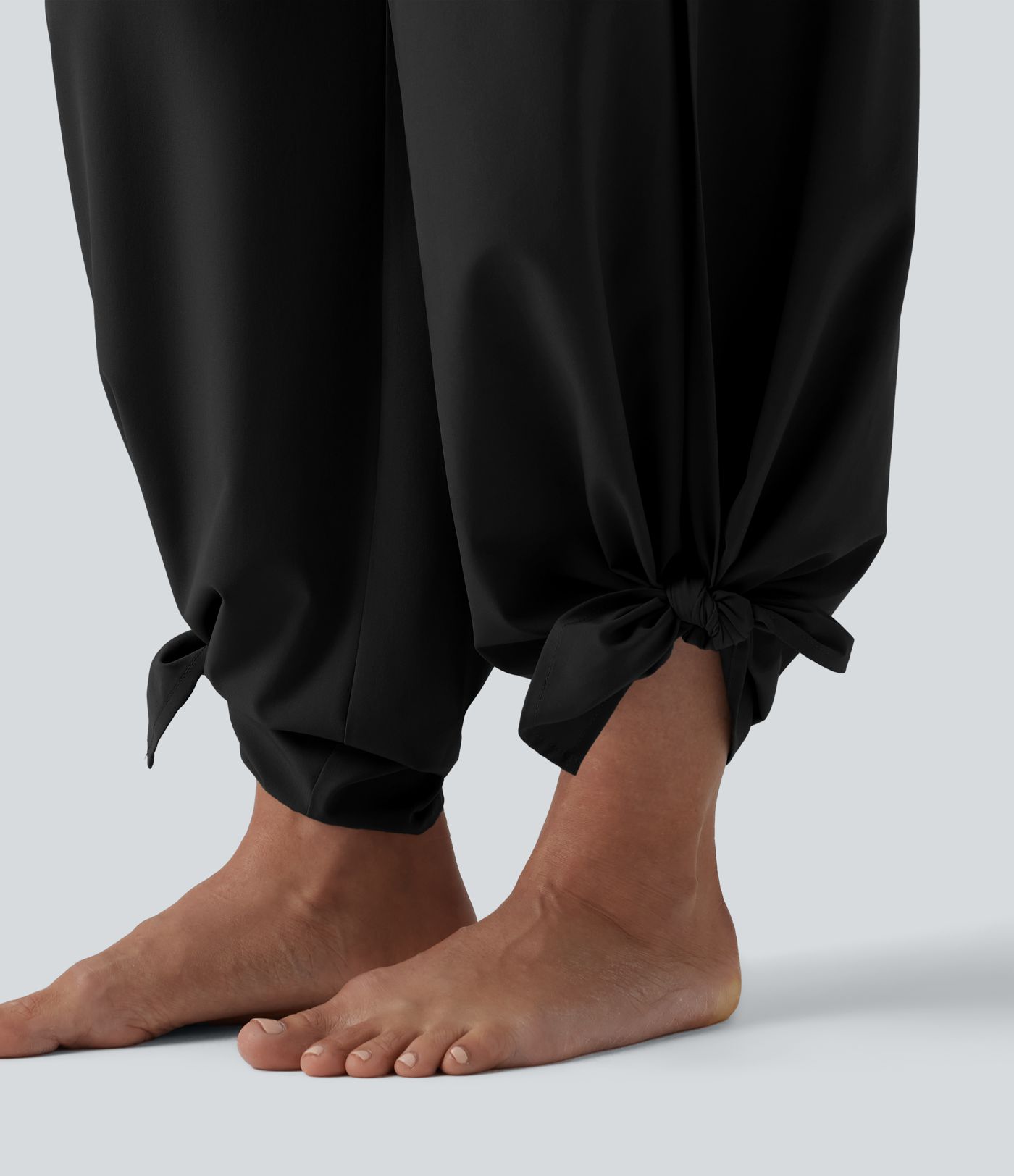 Breezeful™ High Waisted Ruched Split Quick Dry Resort Flowy Pants with Pockets