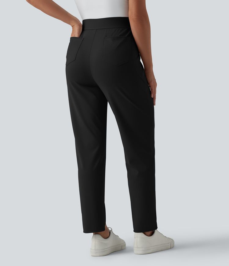 Golfhose mit hohem Bund, mehreren Taschen, Golf-Tee-Tasche und geradem Bein - schnelltrocknend, UPF40+