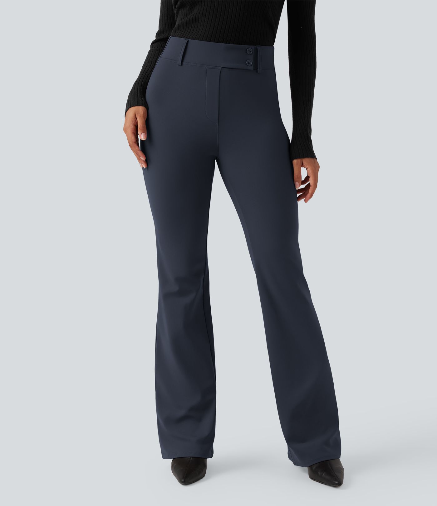 Halara Flex™ DayStretch High Waisted Flared Work Trousers with Pockets